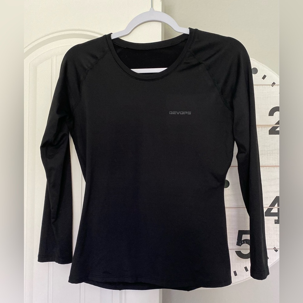 3/$15 Devops Long Sleeve Black Thermal